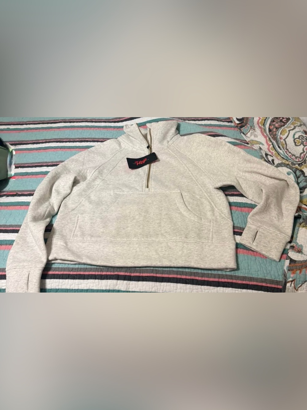 Women's Quarter-Zip Pullover Hoodie in Light Heather